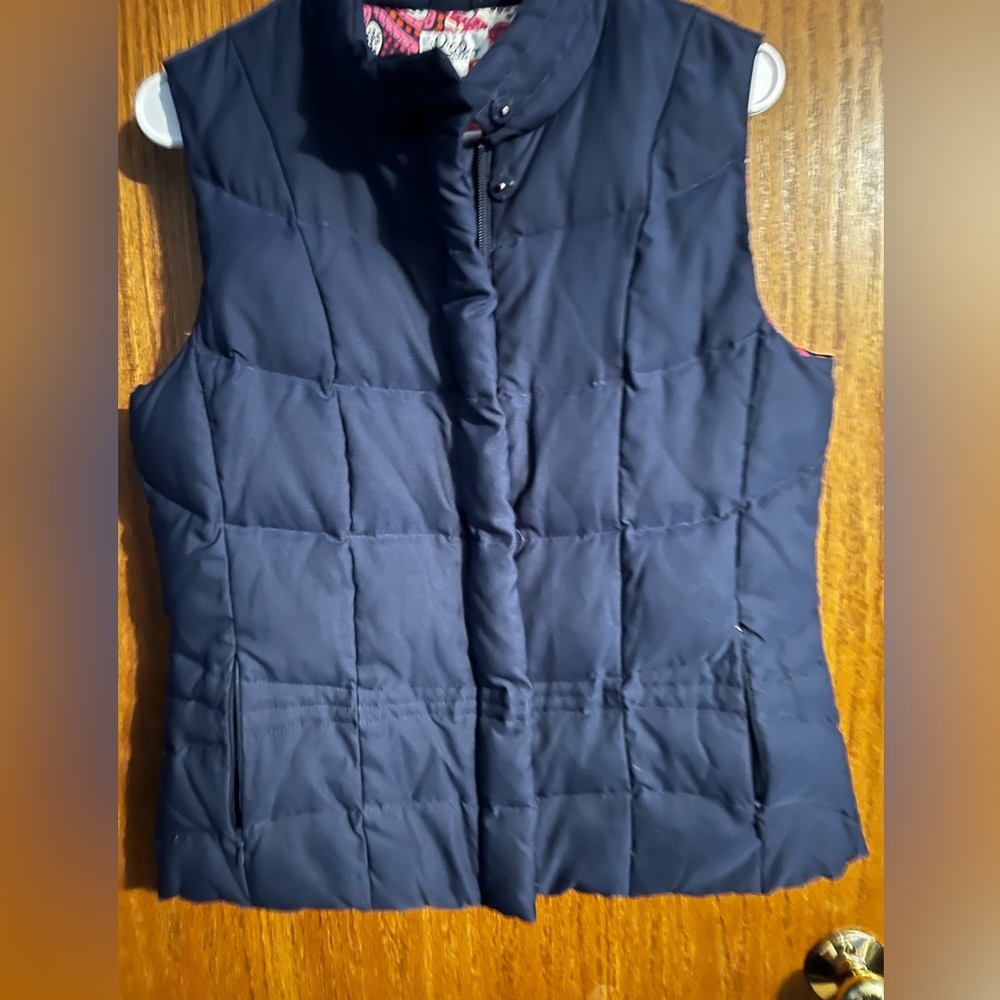 Lilly Pulitzer Navy Quilted Puffer Vest